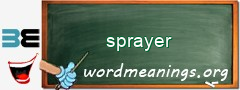WordMeaning blackboard for sprayer